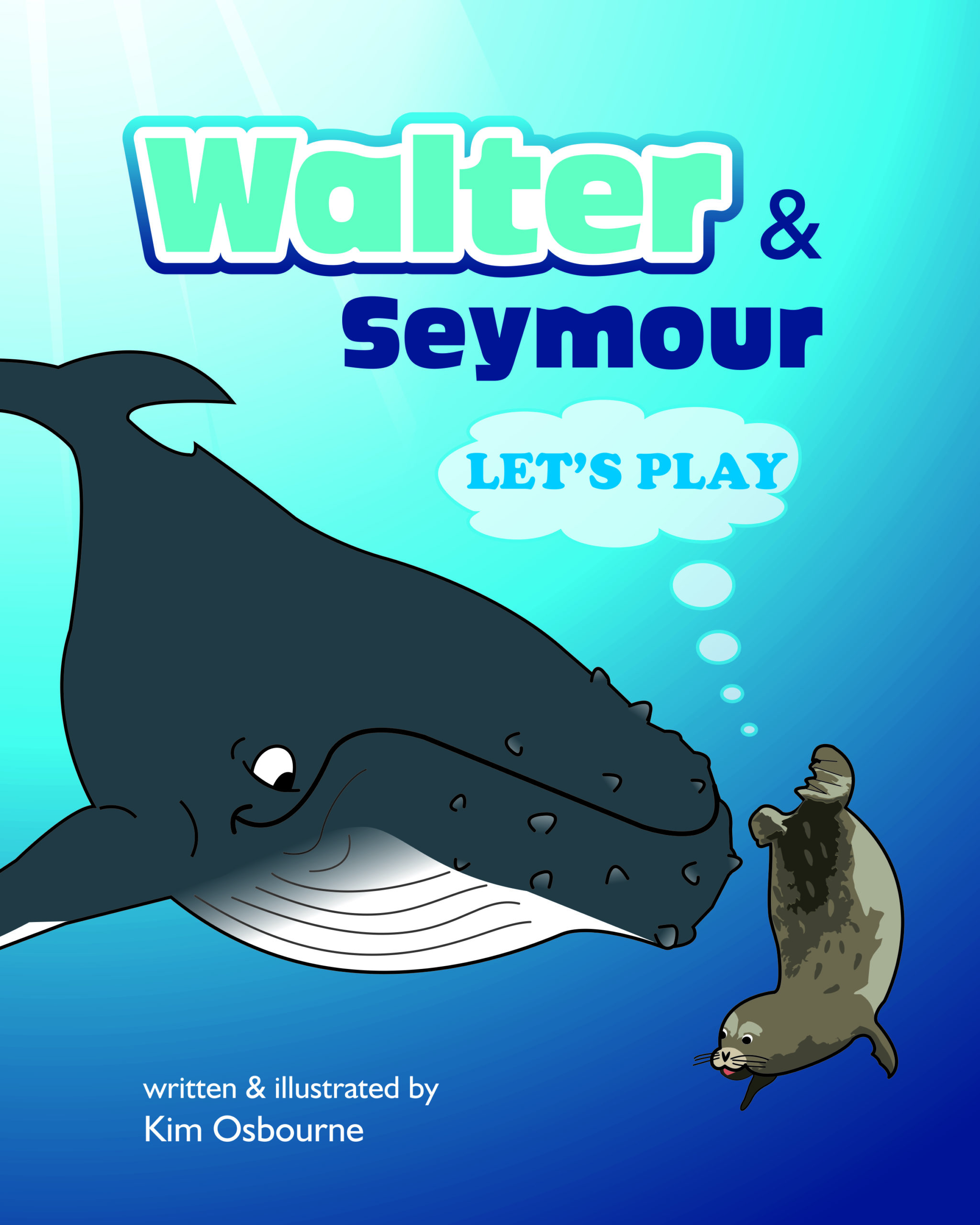 Front cover featuring Walter the whale and Seymour the seal over a blue background.